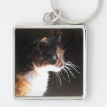 Favoris de chat de calicot porte-clés