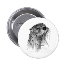 Favoris de loutre pin's avec agrafe