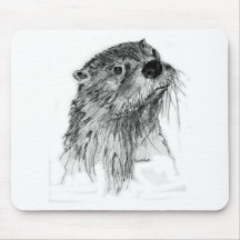 Favoris de loutre tapis de souris