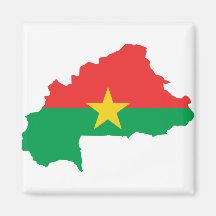 FB de carte de drapeau de Burkina Faso Aimants