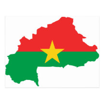 FB de carte de drapeau de Burkina Faso Cartes Postales
