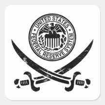 Federal Reserve piratent le logo Autocollants
