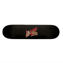 Fée 3D blonde bouclée dans le rose Skateboards Personnalisés