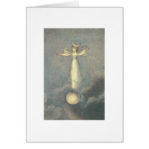 Fée arrosant des étoiles carte de vœux