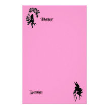 Fée chère/amour stationnaire papier à lettre personnalisé