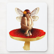 Fée de champignon tapis de souris