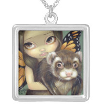Fée de furet - visages de COLLIER du Faery #97