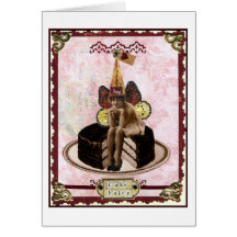 Fée de gâteau carte de vœux