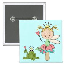 Fée de grenouille - T-shirts et cadeaux blonds Badges Avec Agrafe