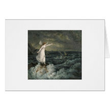 Fée de la mer orageuse cartes de vœux