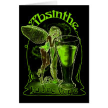Fée de Verte d'honoraires de La d'absinthe avec le Carte De Vœux
