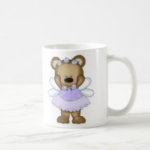 Fée d'ours de bébé bleu tasse à café