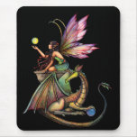 Fée et dragon des globes du dragon par l'aquarium  tapis de souris