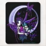 Fée foncée Mousepad de lune de fleur d'arc-en-ciel Tapis De Souris