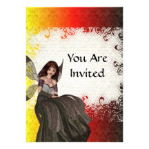 Fée gothique mignonne invitations