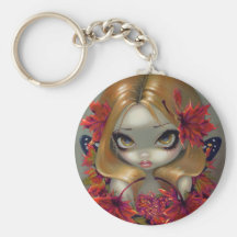 Fée" Keychain "d'érable rouge Porte-clés