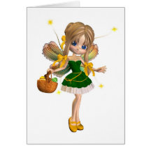 Fée mignonne de Toon Pâques - 1 Cartes De Vœux