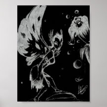 Fée noire et blanche posters