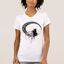 fée noire sur la lune t-shirts