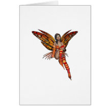 Fée orange 7 de papillon de lutin de monarque - cartes de vœux