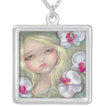 Fée rose de fleur de COLLIER de nymphe d'orchidée