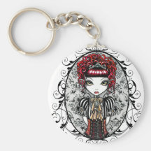 Fée victorienne gothique Keychain de couture de "A Porte-clé
