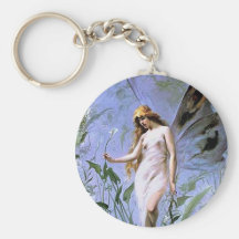 Fée vintage de lis porte-clef