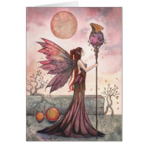 Féerie et carte d'art d'imaginaire de dragon