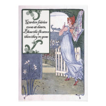 Fées de jardin invitations personnalisées