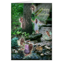 Fées de jardin (personnalisables) cartes de vœux