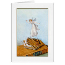 Fées et un livre cartes de vœux