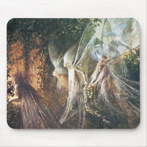 Fées - par John Anster Fitzgerald Tapis De Souris