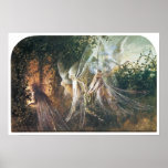 Fées regardant par une voûte gothique posters
