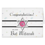 Félicitation-Étoile de bat mitzvah de David+Fleur Cartes De Vœux