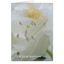 Félicitation l'épousant blanche du rhododendron | cartes de vœux