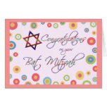 Félicitations/batte Mitzvah-Colorée et amusement Carte De Vœux