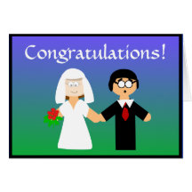 Félicitations… que je pense ! Carte de mariage
