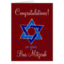 Félicitations sur votre barre Mitzvah Cartes De Vœux