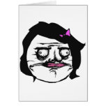Femelle noire je visage comique Meme de rage de Gu Cartes De Vœux