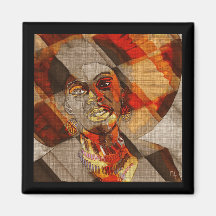 Femme africaine magnets pour réfrigérateur