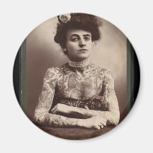 Femme américaine tatouée aimant pour réfrigérateur