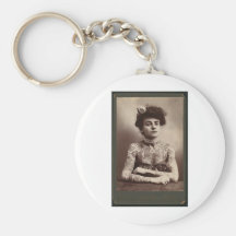 Femme américaine tatouée porte-clé