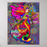 Femme asiatique de papillon posters