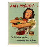 Femme au foyer vintage cartes de vœux