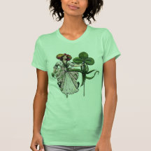 Femme avec le jour vintage de Patrick de saint de  T-shirts