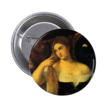 Femme avec un miroir par Titian Badges Avec Agrafe