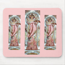 femme blanche de champagne d'étoile d'art déco de  tapis de souris