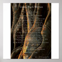Femme de couleur forte affiche
