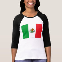 Femme de drapeau mexicain de T-shirt de drapeau du