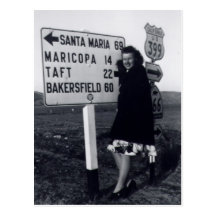 femme de la Californie des années 1940 Carte Postale